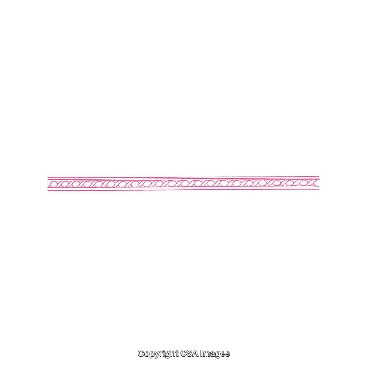 Minimalistic Red Line Border with Looping Pattern on White Background