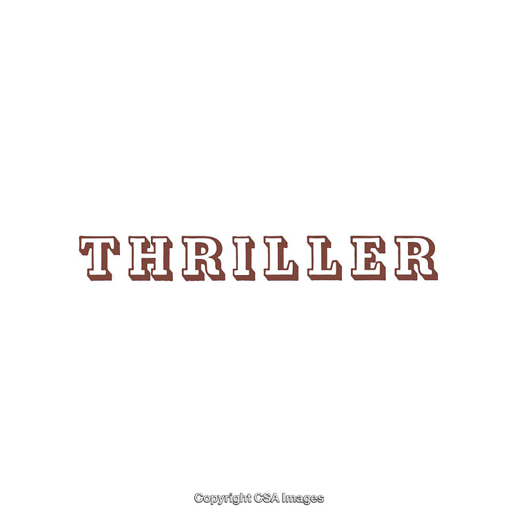 Minimalist Typography Design Featuring the Word "Thriller" in Bold Letters