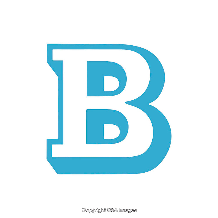 Blue Stylized Letter B in a Minimalist Design on White Background