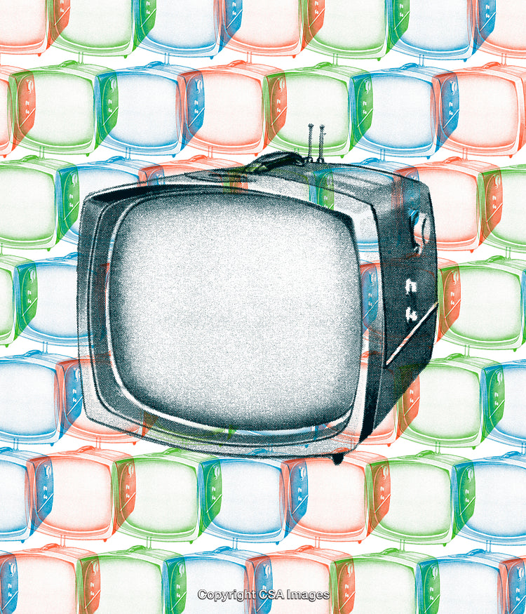 Vintage Televisions Displayed Against a Vibrant Colorful Pop Art Background