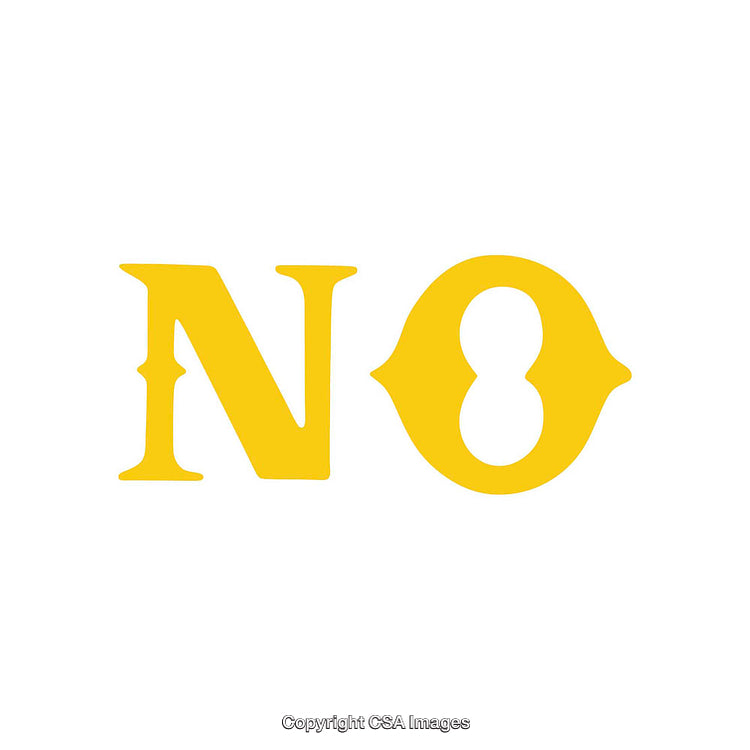 Yellow Typographic Design Featuring Stylized Font on White Background
