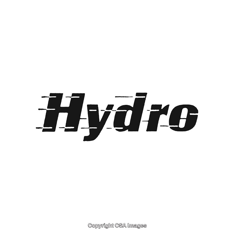 Abstract Distorted Text Design Featuring the Word 'Hydro' on White Background