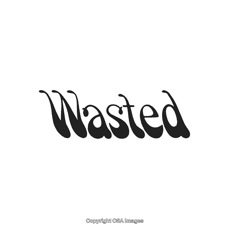 Creative Black Typography Displaying Stylized Word with Flowing Letter Design