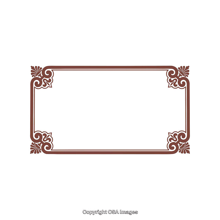 Ornate Decorative Frame with Classical Floral Design in Brown Tones