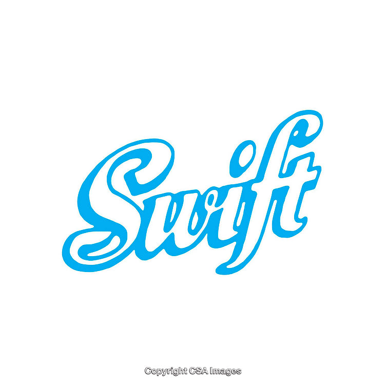 Stylish Blue Script Text Design on White Background