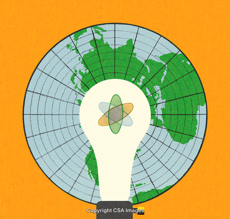 Creative Illustration of Global Energy Solutions and Environmental Innovation
