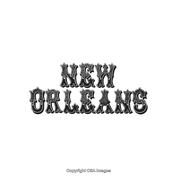 Vintage Style Typography Showcasing the Phrase 'New Orleans' in Ornate Design