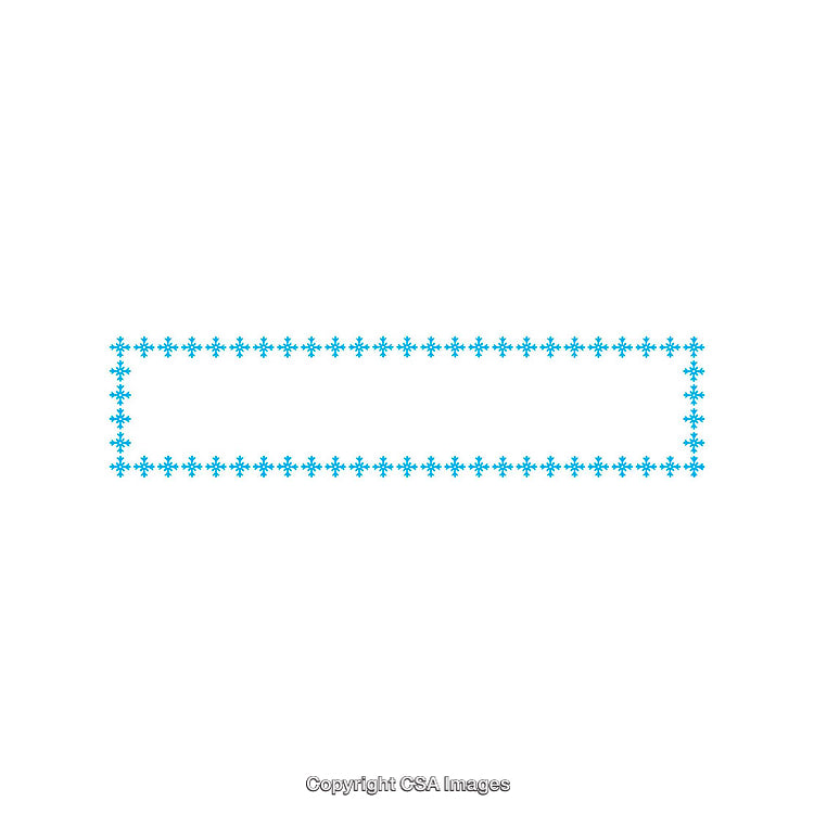 Decorative Blue Symbol Frame on White Background for Creative Projects