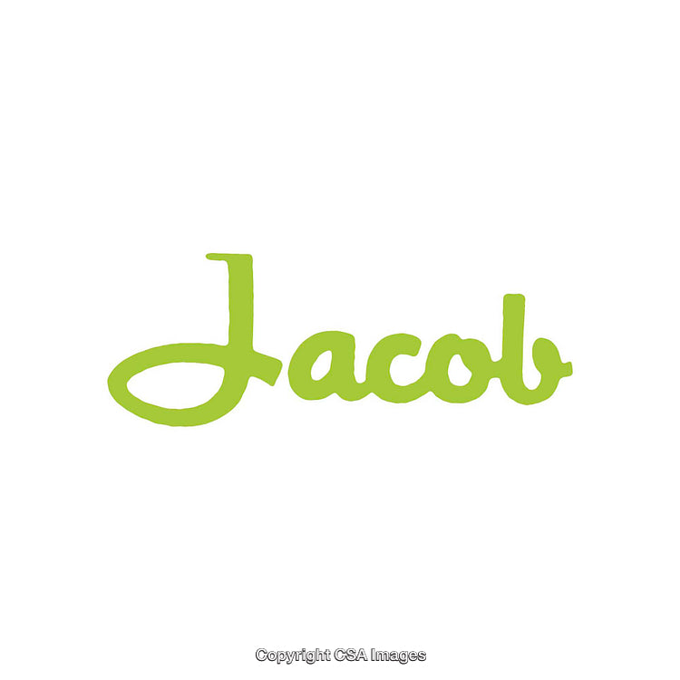 Green Handwritten Name Design on White Background