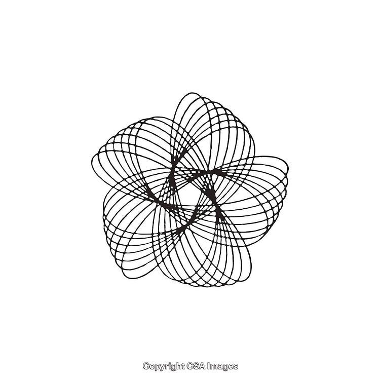 Artistic Black and White Abstract Linework Geometric Design Illustration
