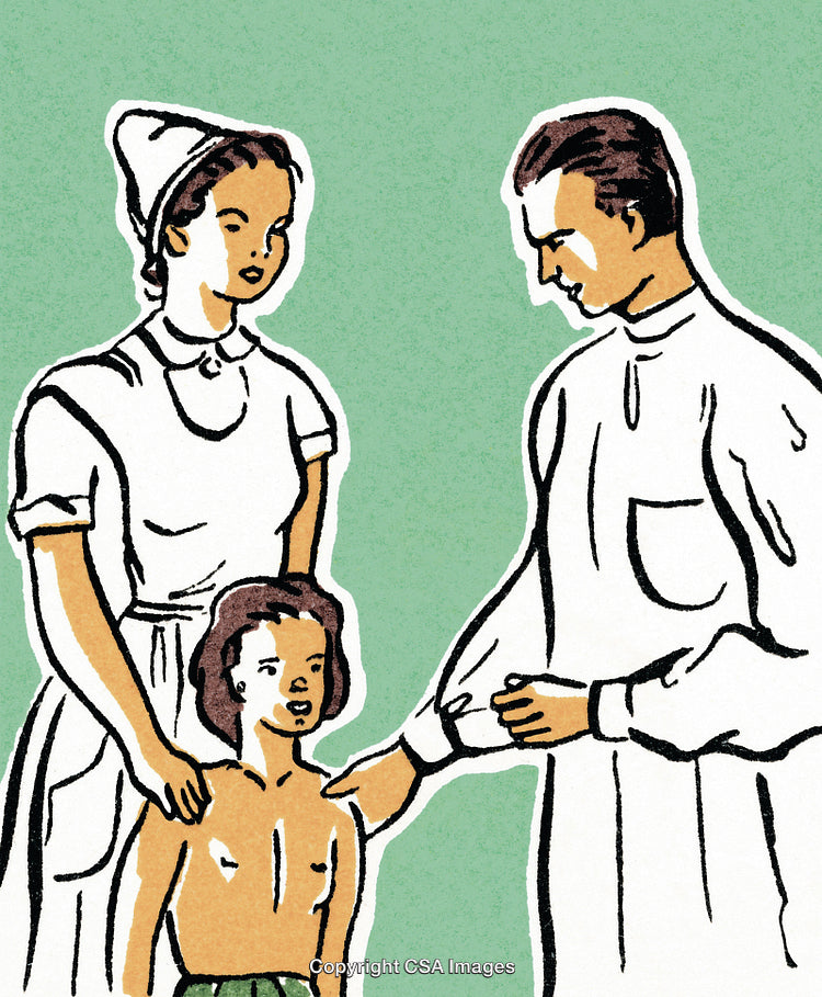 Child with a Doctor and Nurse
