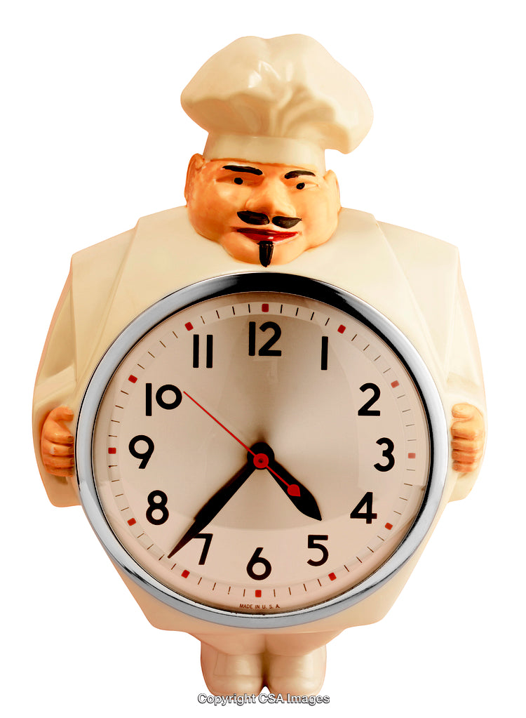 Quirky Chef-Shaped Clock With Classic Kitchen Timeless Charm