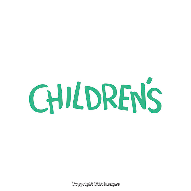 Green Text Styled Children's Word on White Background