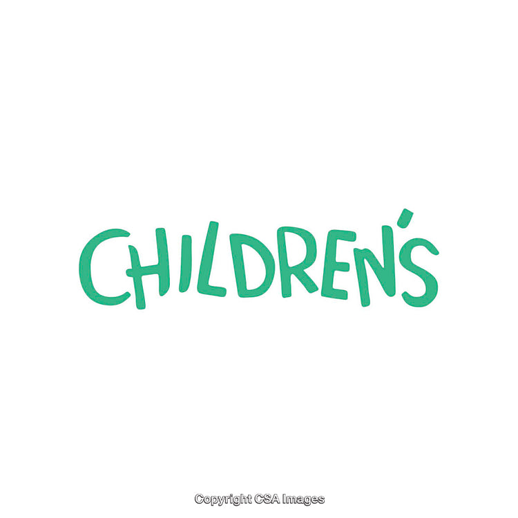 Green Text Styled Children's Word on White Background