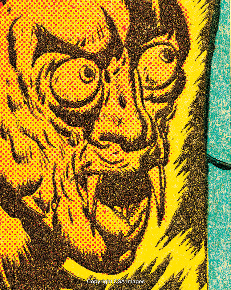 Bright Comic Style Illustration Featuring an Expressive and Captivating Face