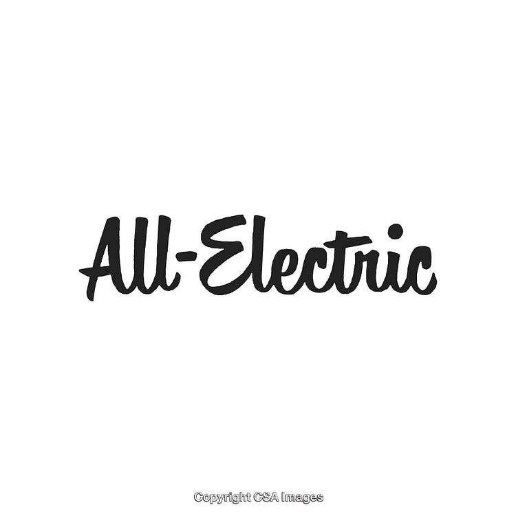 All-Electric Typography in Bold Black Letters on a White Background