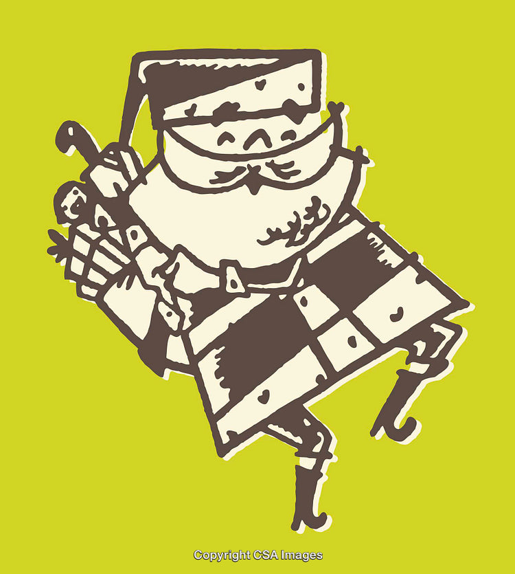 Colorful Line Art Santa Illustration with a Festive and Cheerful Design