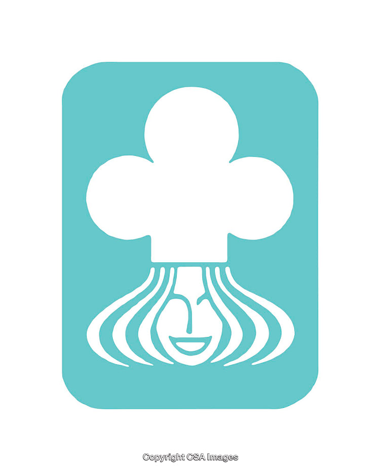 Creative Chef Hat with Smiling Face Icon Vector Design