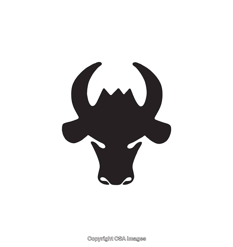 Silhouette Illustration of a Buffalo Head with Minimalist Design