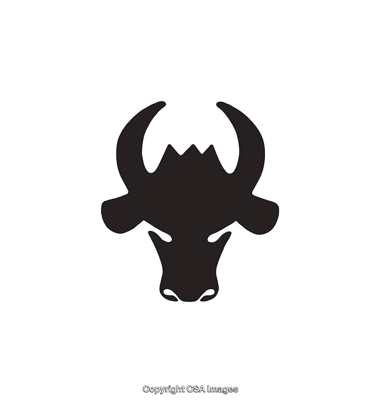 Silhouette Illustration of a Buffalo Head with Minimalist Design
