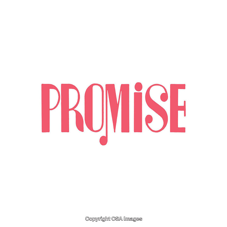 Creative Typography Design Featuring the Word Promise in Bold Red Letters
