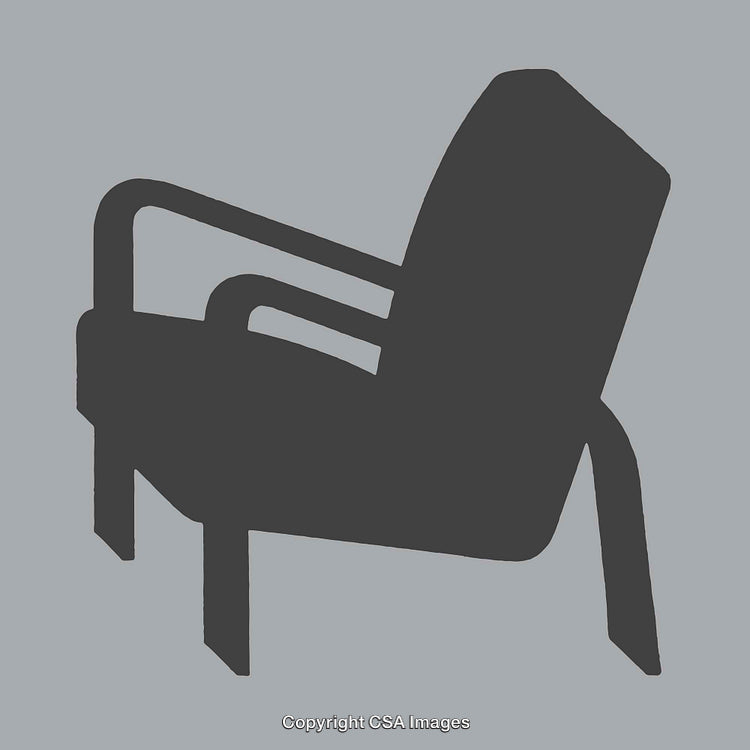 Modern Silhouette of a Chair in Minimalist Design, Side View