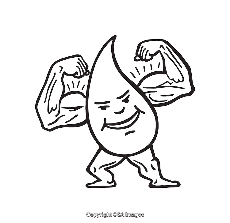 Strong Character Representing Power and Achievement Concepts in Line Art