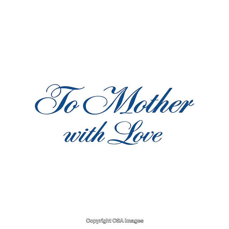 Elegant Calligraphy Message Dedicated to Mothers in Blue Script