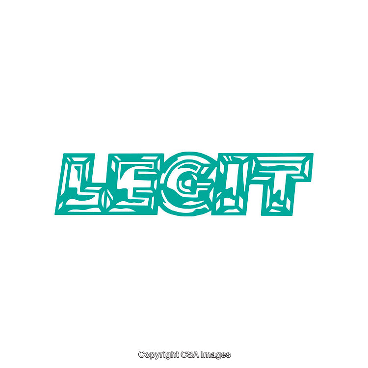 Geometric Word Art Design Featuring the Word LEGIT in Fashionable Style