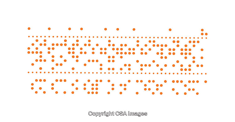 Abstract Diagram Featuring Orange Dots Arranged in Linear Patterns