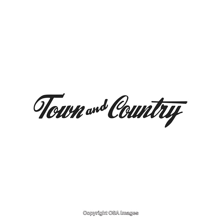 Logo Design Featuring the Text Town and Country in Elegant Script