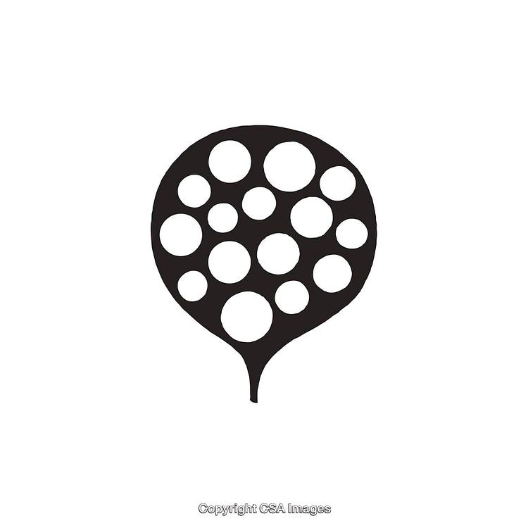 Black and White Symbol with Abstract Circular Pattern