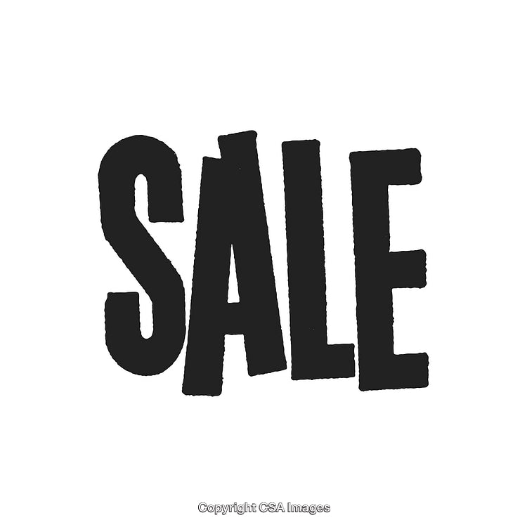 Bold Black Sale Text Against a Clean White Background for Retail Promotions