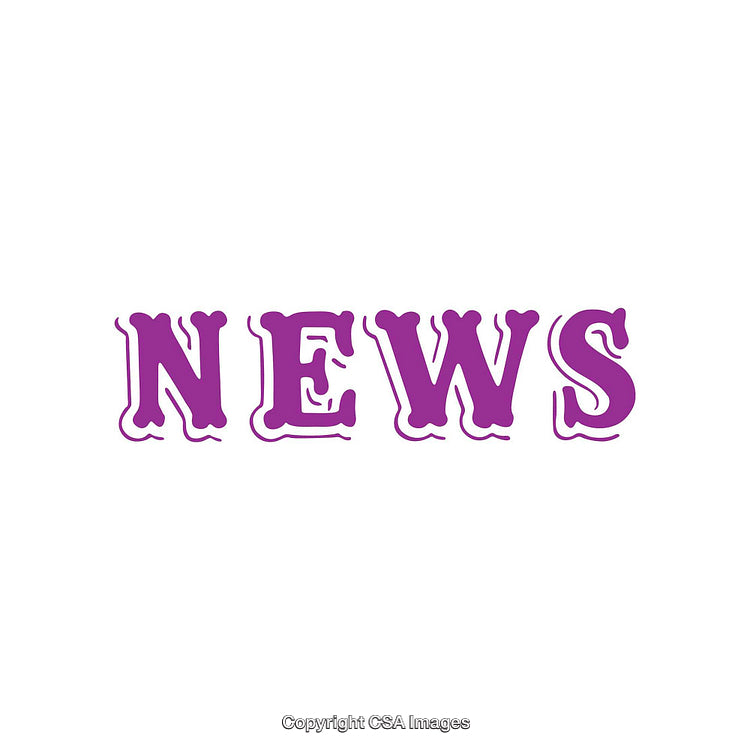 Purple Text of the Word News with Decorative Typography