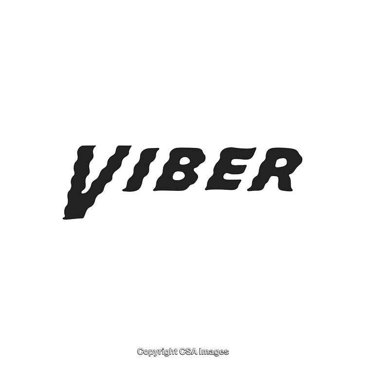 Stylish Typography Featuring the Word 'Viber' in Black on White Background