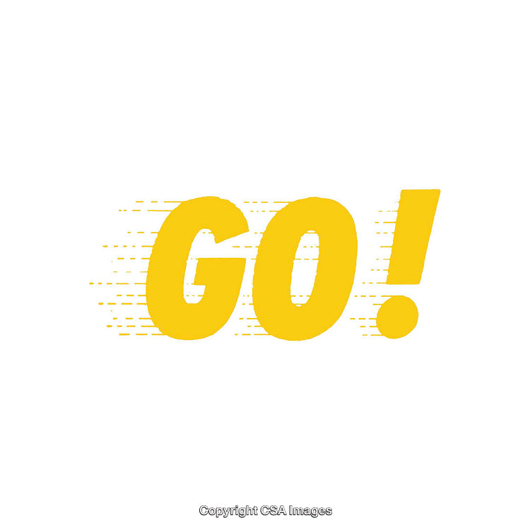 Dynamic Yellow Themed Motivational Text Illustration on White Background