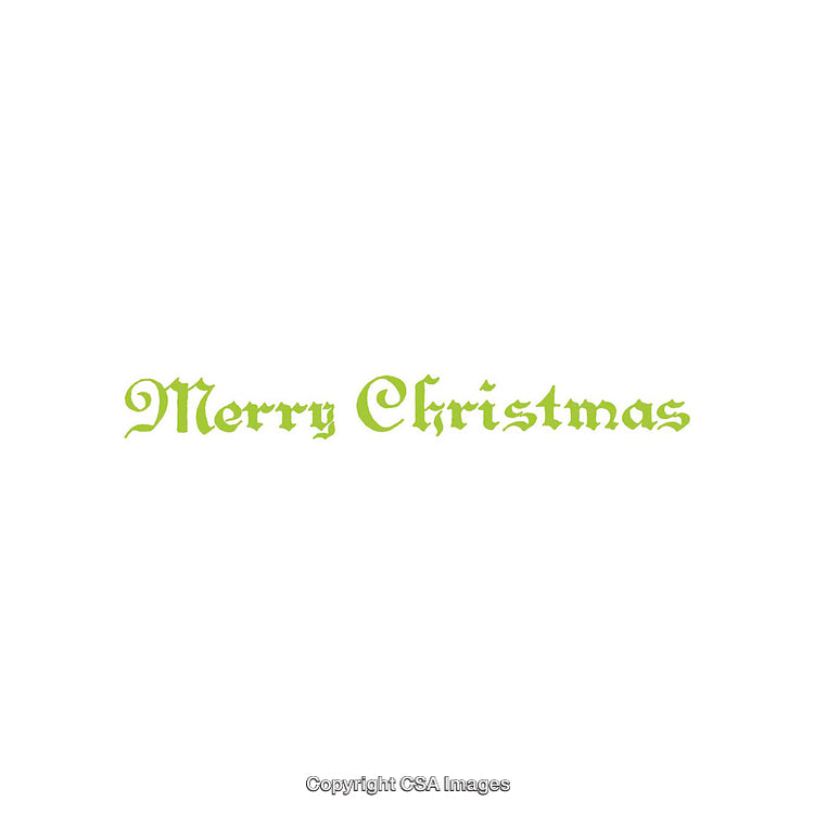 Elegant Green 'Merry Christmas' Typographic Design on White Background