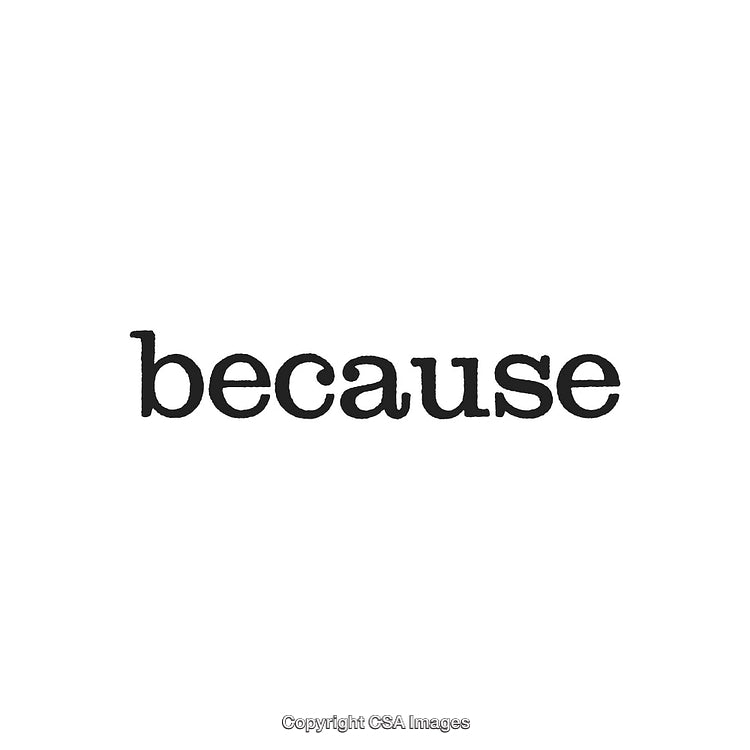 Minimalist Black Text Design Featuring the Word 'Because' in Lowercase Letters