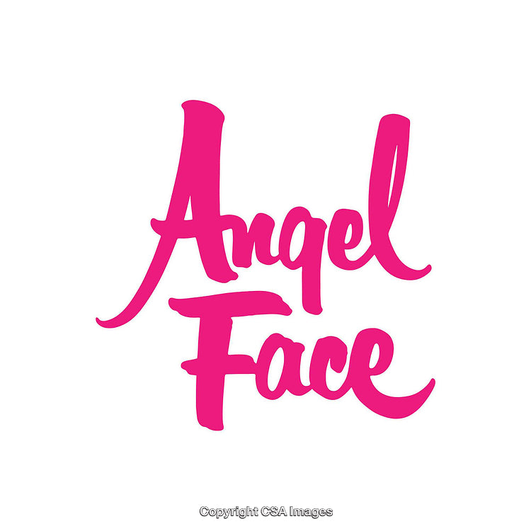 Pink Calligraphy Text on White Background for Angelic Theme