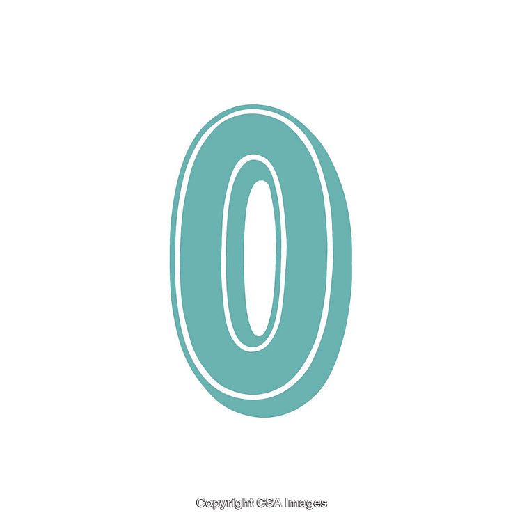 Illustration of the Letter O in Blue on White Background