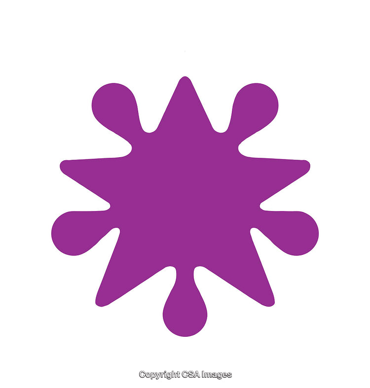 Purple Ink Splash Icon Isolated on a White Background