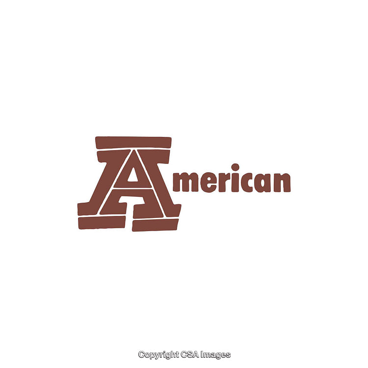 Elegant Single Color Graphic Featuring Bold American Lettering Design