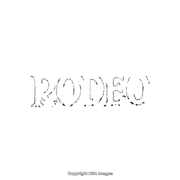 Creative Artistic Text Design Featuring the Word Rodeo in Abstract Style