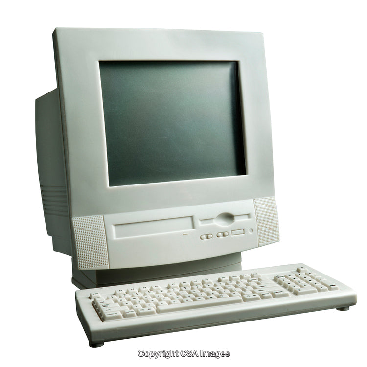Vintage Style Desktop Computer Model with Classic Design and Monitor