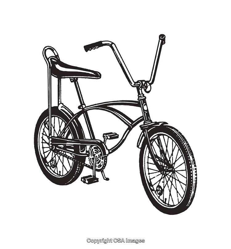 Vintage Line Art Illustration of a Classic Bicycle