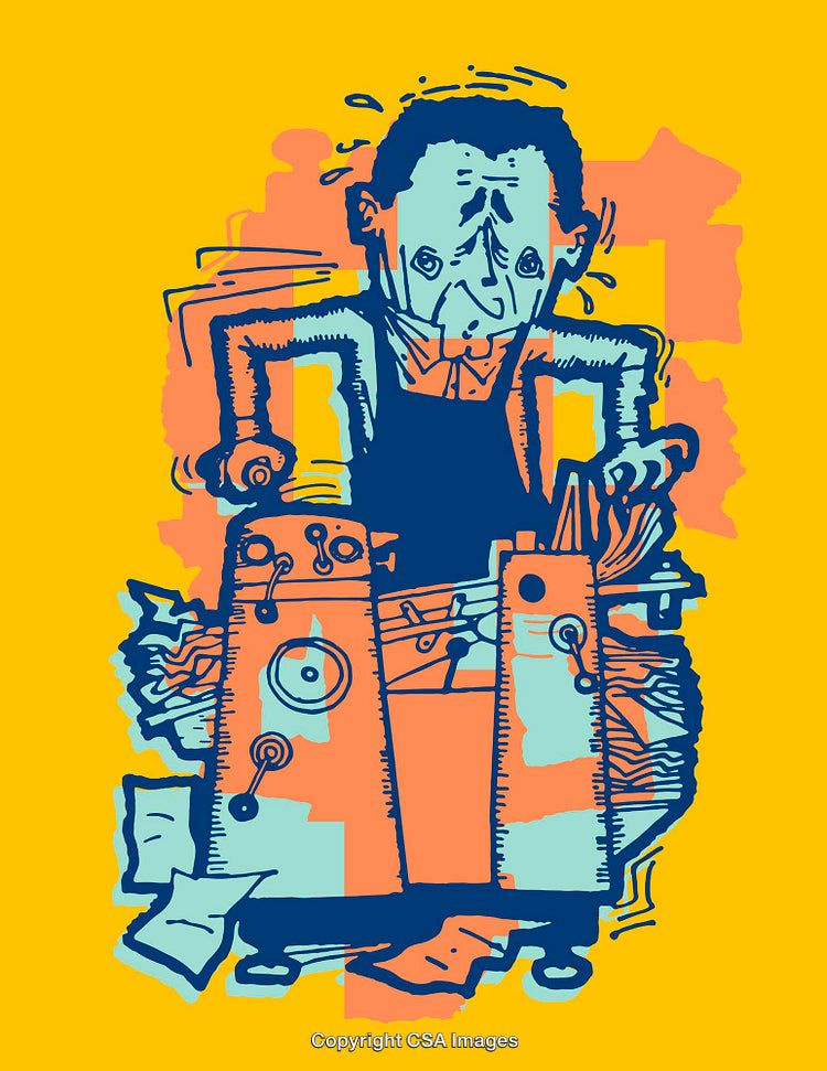 Expressive Colorful Illustration of Person in Abstract Artistic Style