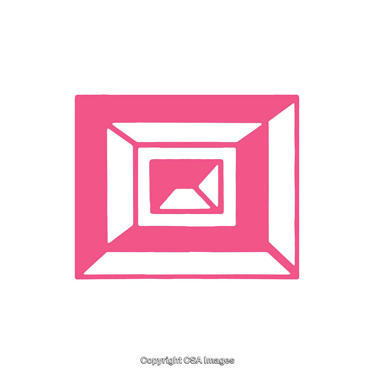 Stylized Pink Theta Symbol Representing a Greek Fraternity or Sorority Emblem