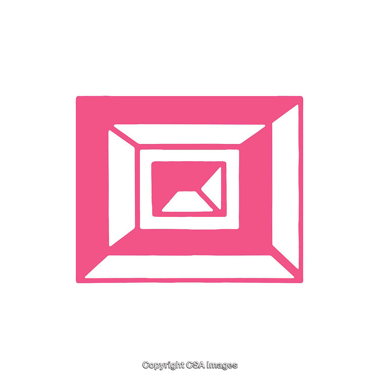 Stylized Pink Theta Symbol Representing a Greek Fraternity or Sorority Emblem