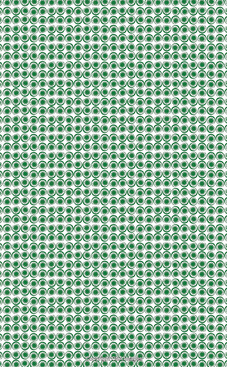 Green Abstract Circular Pattern Design on Clean White Background