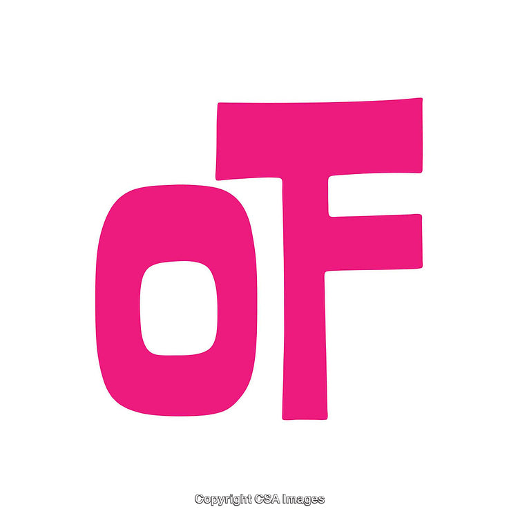 Bright Pink Of Letters On White Background